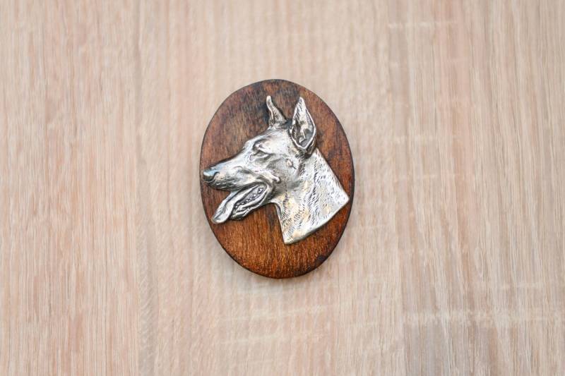 Dobermann, Stegklammer Aus Holz Mit Darstellung Eines Hundes Dobermann, Stegklammer Aus Holz Mit Darstellung Eines Hundes von ARTDOGshop