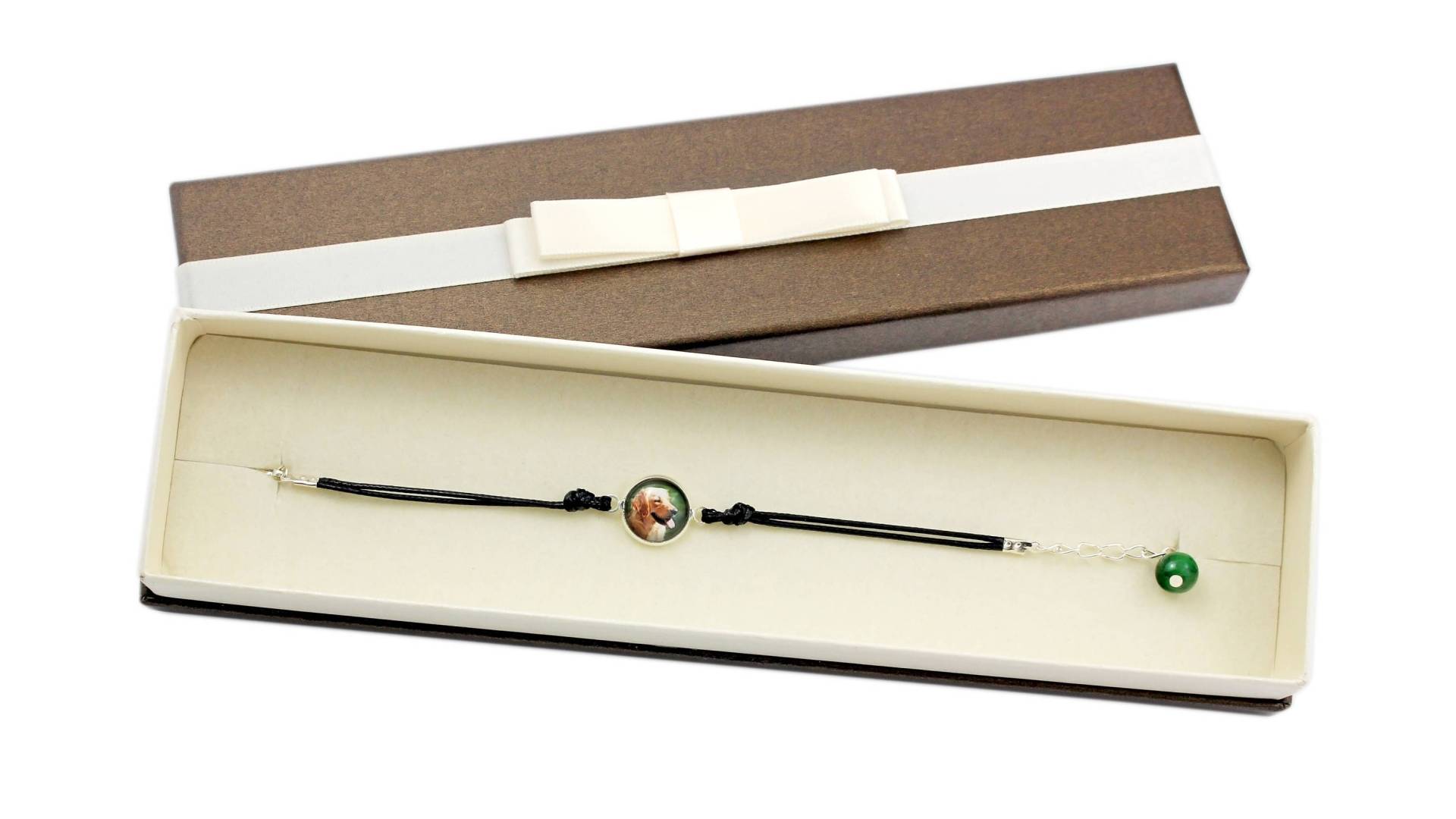 Golden Retriever . Armband Mit Kasten Für Hundeliebhaber. Foto-Schmuck. Handarbeit | Handmade von ARTDOGshop