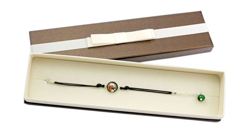 Golden Retriever . Armband Mit Kasten Für Hundeliebhaber. Foto-Schmuck. Handarbeit | Handmade von ARTDOGshop