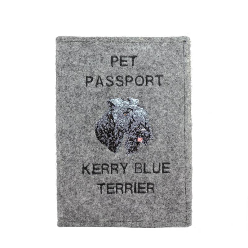 Kerry Blue Terrier - Schoner Für Einen Pass Den Hund Mit Gesticktem Muster. Neuheit von ARTDOGshop