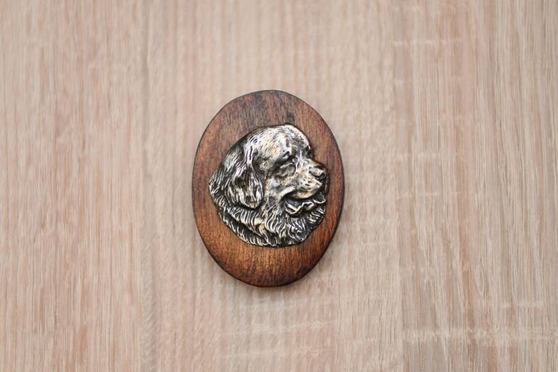 Neufundländer , Stegklammer Aus Holz Mit Darstellung Eines Hundes Neufundländer , Stegklammer Aus Holz Mit Darstellung Eines Hundes von ARTDOGshop