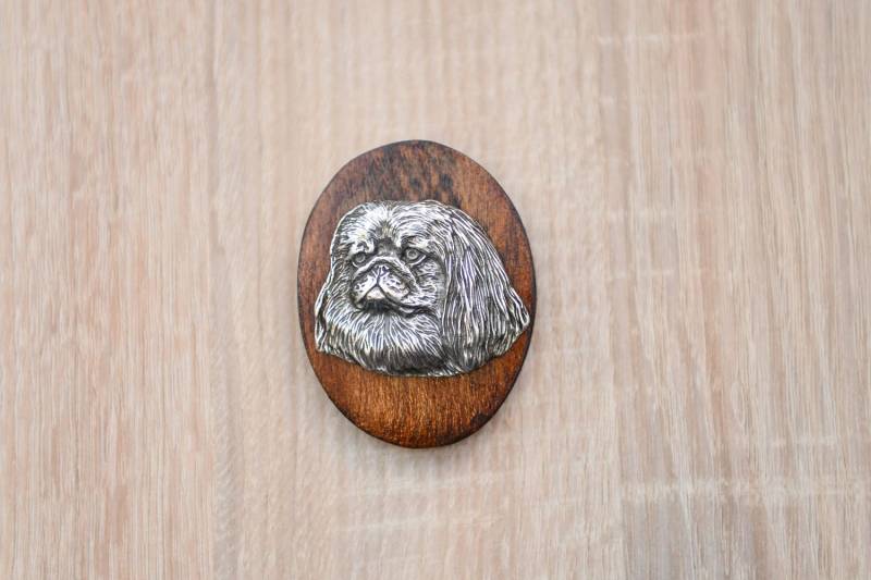 Pekinese, Stegklammer Aus Holz Mit Darstellung Eines Hundes Pekinese, Stegklammer Aus Holz Mit Darstellung Eines Hundes von ARTDOGshop