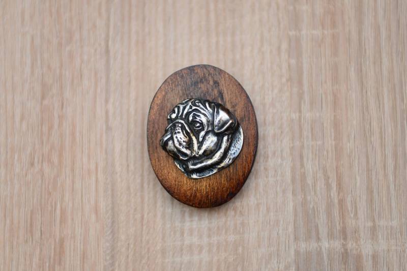 Pug, Stegklammer Aus Holz Mit Darstellung Eines Hundes Pug, Stegklammer Aus Holz Mit Darstellung Eines Hundes von ARTDOGshop