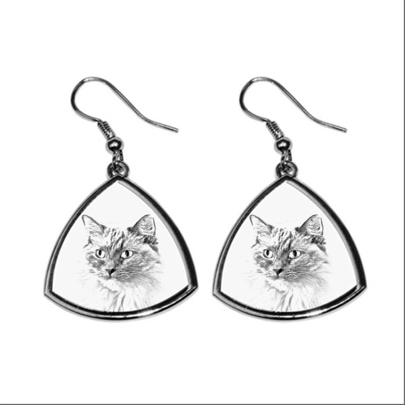 Ragdoll-Katze, Neue Kollektion Der Ohrringe Mit Bild Rassehunde, Schön Geschenk von ARTDOGshop