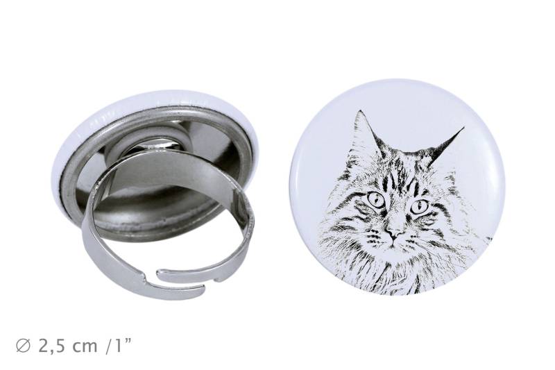 Ring Mit Einem Katze - Maine Coon-Katze von ARTDOGshop