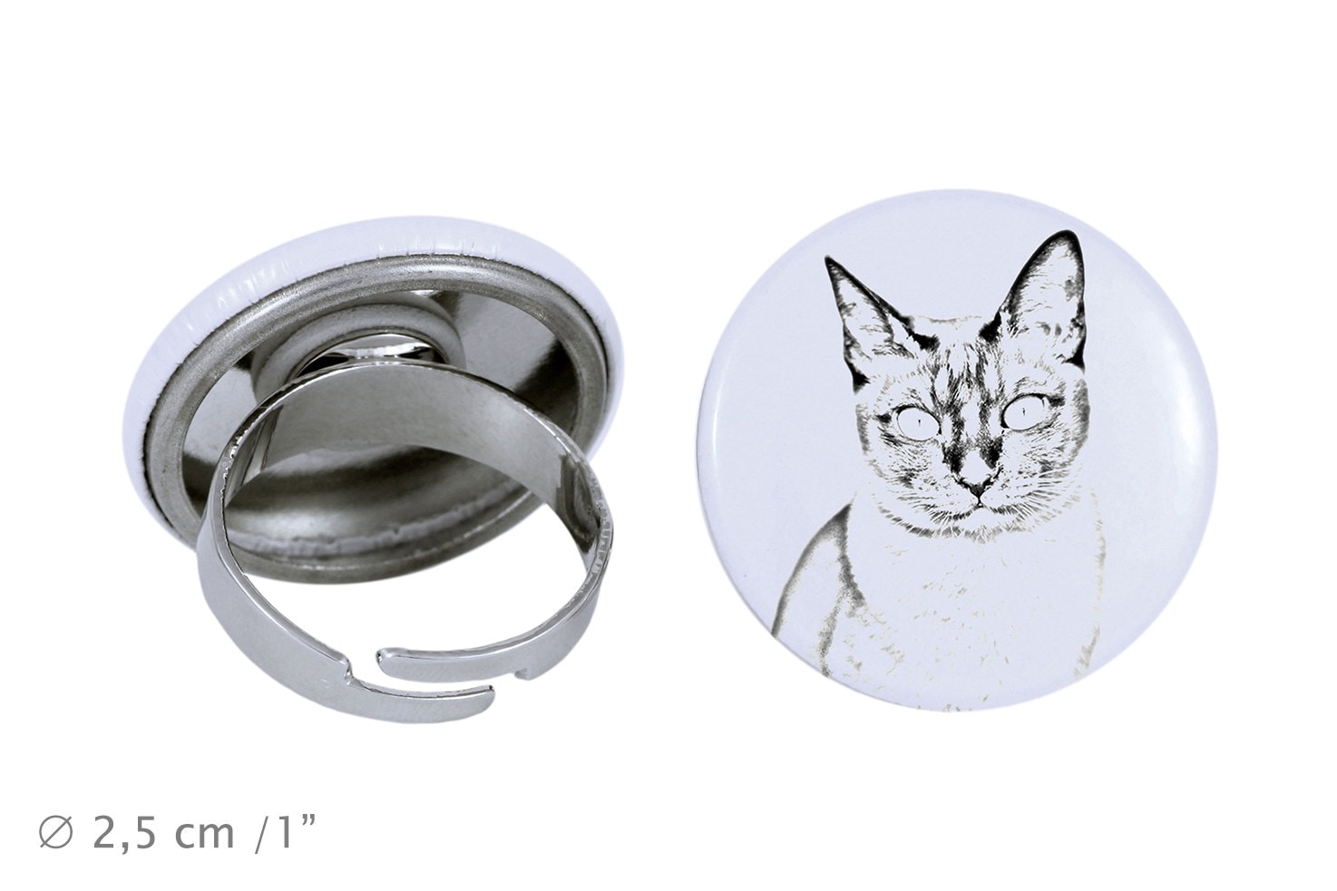 Ring Mit Einem Katze -Tonkanese von ARTDOGshop