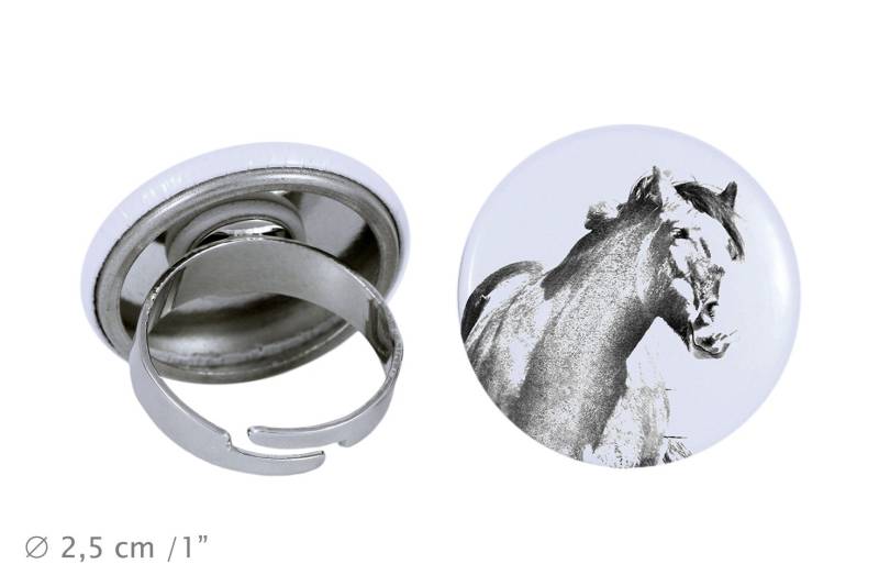 Ring Mit Einem Pferd - Clydesdale von ARTDOGshop