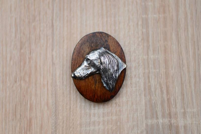 Saluki, Stegklammer Aus Holz Mit Darstellung Eines Hundes von ARTDOGshop