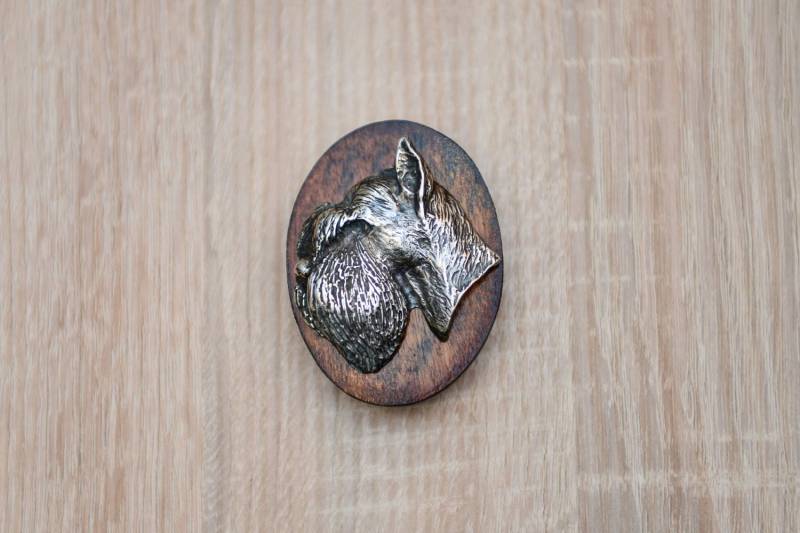 Schnauzer, Stegklammer Aus Holz Mit Darstellung Eines Hundes Schnauzer, Stegklammer Aus Holz Mit Darstellung Eines Hundes von ARTDOGshop