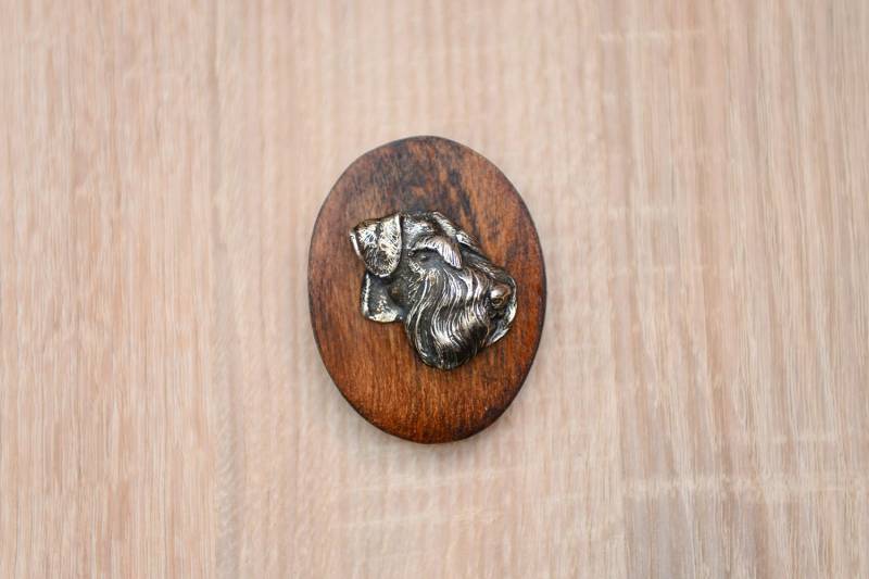Schnauzer, Stegklammer Aus Holz Mit Darstellung Eines Hundes Schnauzer, Stegklammer Aus Holz Mit Darstellung Eines Hundes von ARTDOGshop