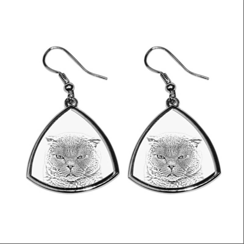 Scottish Fold, Neue Kollektion Der Ohrringe Mit Bild Rassehunde, Schön Geschenk von ARTDOGshop