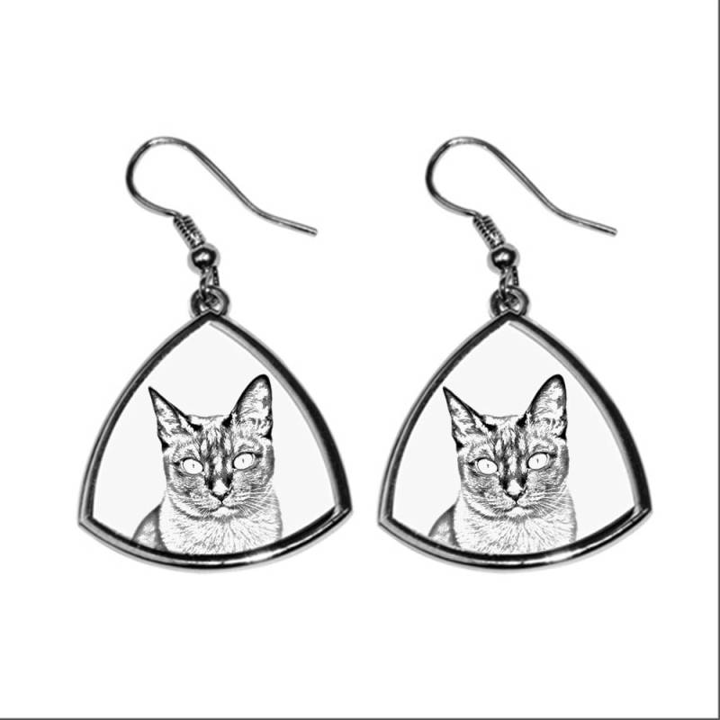 Tonkinese Cat, Neue Kollektion Der Ohrringe Mit Bild Rassehunde, Schön Geschenk von ARTDOGshop