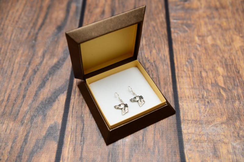 Whippet - Versilberte Ohrringe Mit Bild Des Rassenhundes von ARTDOGshop