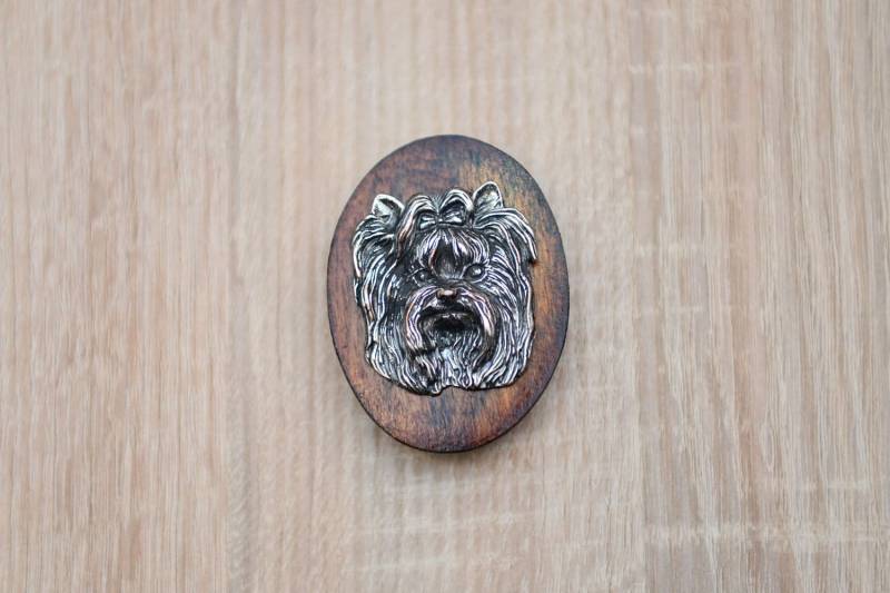 Yorkshire Terrier, Stegklammer Aus Holz Mit Darstellung Eines Hundes Yorkshire Terrier, Stegklammer Aus Holz Mit Darstellung Eines Hundes von ARTDOGshop