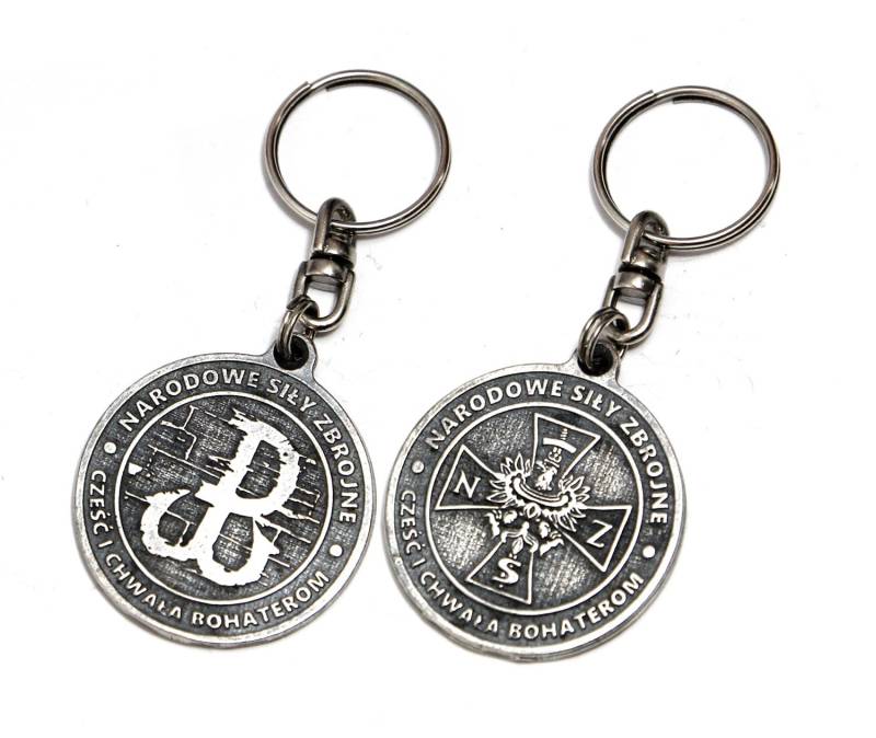 Zeichen Des Kämpfenden Polens - Versilberter, Patinierter Schlüsselanhänger Schicke Wir in Einer Eleganten Schachtel von ARTDOGshop
