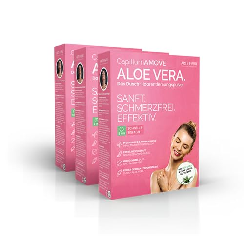 Capillum AMOVE Aloe Vera 3x300g Premium Enthaarungscreme Intimbereich Frau - sanftes Enthaarungspulver Frauen schmerzfreie Dusch-Intim Enthaarungscreme Frauen ohne Zusatzstoffe mit neutralem Geruch Capillum AMOVE Aloe Vera 3x300g Premium Enthaarungscreme Intimbereich Frau - sanftes Enthaarungspulver Frauen schmerzfreie Dusch-Intim Enthaarungscreme Frauen ohne Zusatzstoffe mit neutralem Geruch von arte fiori