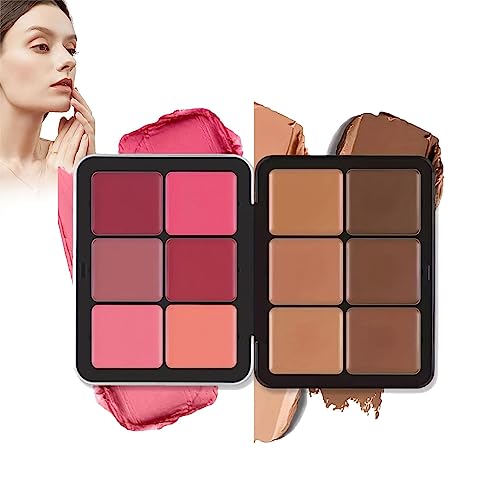 Concealer Palette, Color Corrector Palette, Cream Blush Palette, Waterproof Long-Lasting Cream Concealer Palette, Long-Wearing Full Coverage Makeup, for All Skin Types (04#) von ARTEBU