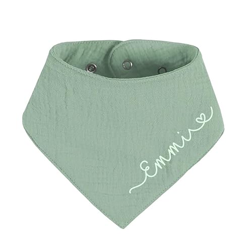 ARTEE Personalisiertes Halstuch Dreieckstuch aus Musselin Gaze 100% Baumwolle für Babies und Kleinkinder in 2 Grössen erhältlich, mit Namens Personalisierung aus OekoTex zertifiziertem Druckmaterial von ARTEE