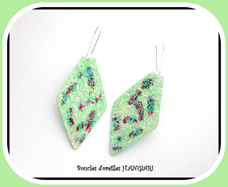 Wassergrüne Aluminium Pailletten Ohrringe Mit Zerknittertem Metalleffekt | Geschenk Für Frauen Moderner Metallschmuck Großen Grünen Ohrringen Wassergrüne Aluminium Pailletten Ohrringe Mit Zerknittertem Metalleffekt | Geschenk Für Frauen Moderner Metallschmuck Großen Grünen Ohrringen von ARTGALLERY29