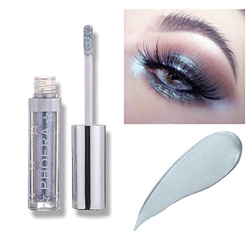 Lidschatten Glitzer,Monochromer Lidschatten Flüssiger Shiny Diamond Metallic Pigmente Wasserdicht, Lidschatten Augen Make-up von ARTIFUN