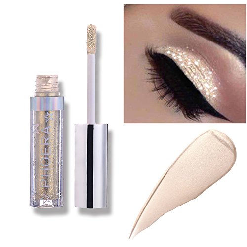 Lidschatten Glitzer,Monochromer Lidschatten Flüssiger Shiny Diamond Metallic Pigmente Wasserdicht, Lidschatten Augen Make-up von ARTIFUN