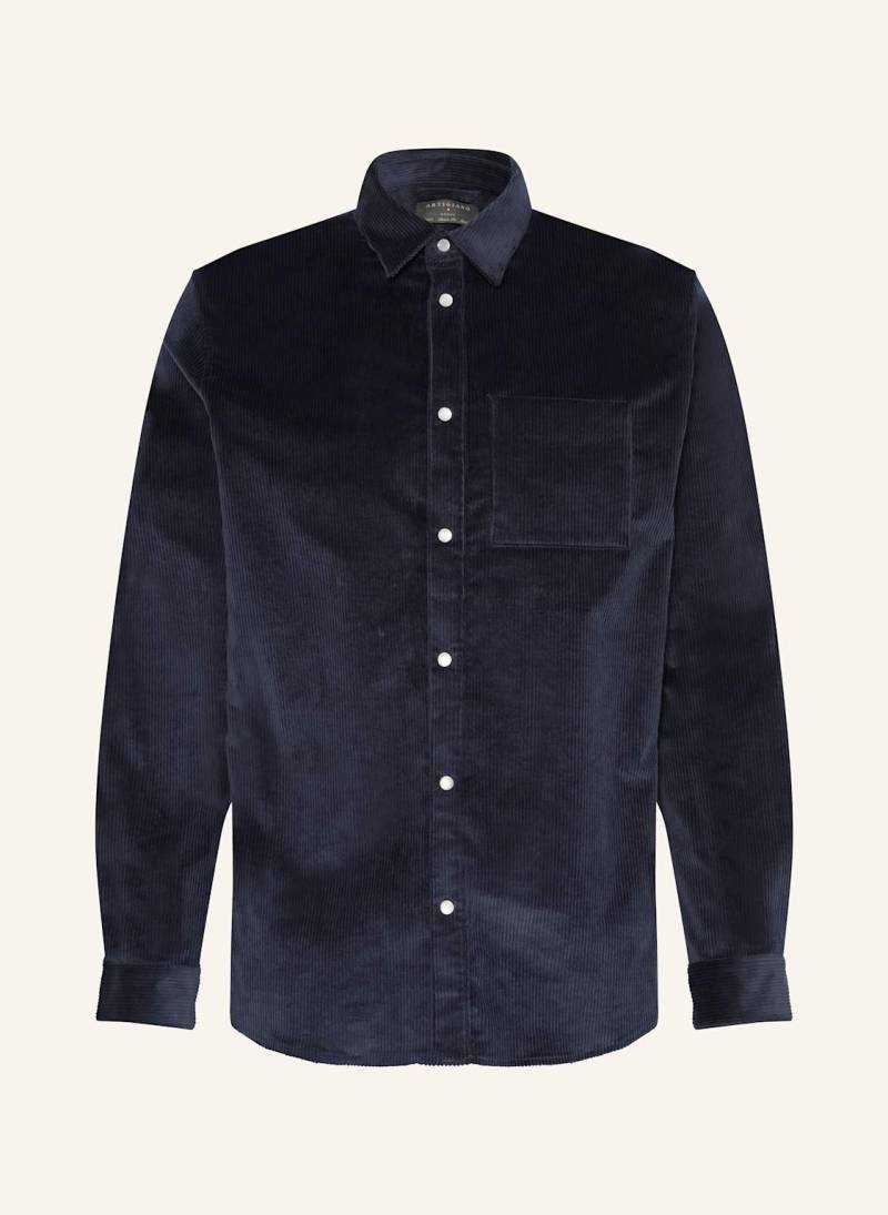 Artigiano Cordhemd Classic Fit blau von ARTIGIANO