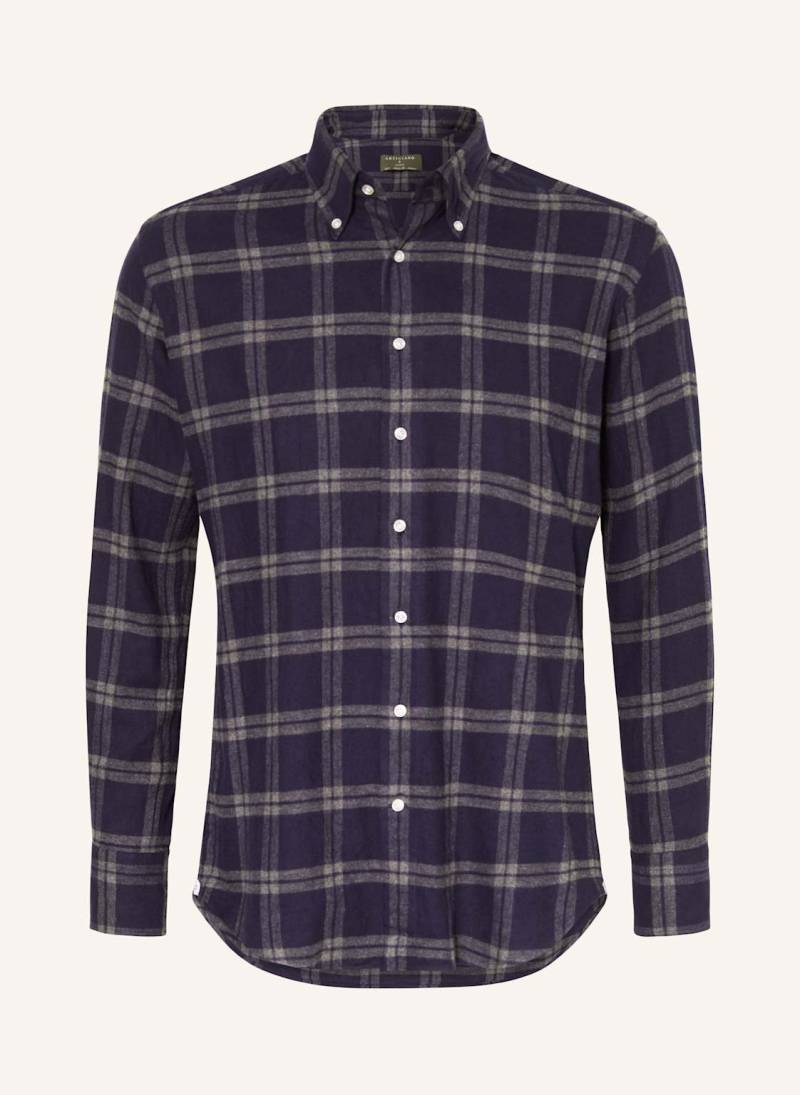 Artigiano Flanellhemd Classic Fit blau von ARTIGIANO