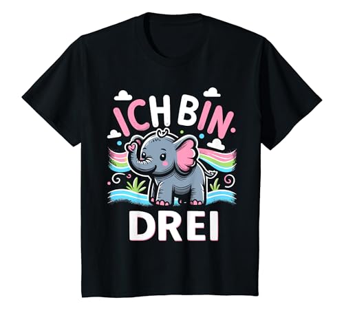 Kinder 3. Geburtstag Mädchen 3 Jahre Kindergeburtstag Drei Süßes T-Shirt von ARTIPALATI Geschenke