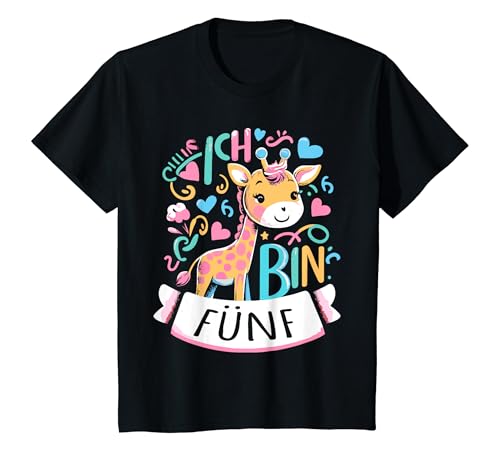 Kinder 5 Jahre Mädchen Geburtstag 5. Kindergeburtstag Fünf Süßes T-Shirt von ARTIPALATI Geschenke