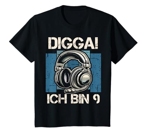9. Geburtstag Junge Digga! Ich Bin 9 Jahre Zocker Jungs T-Shirt von ARTIPALATI Geschenke