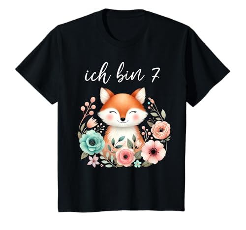 Kinder Ich bin 7 7. Geburtstag Mädchen Sieben Jahre Süßer Fuchs T-Shirt Kinder Ich bin 7 7. Geburtstag Mädchen Sieben Jahre Süßer Fuchs T-Shirt von ARTIPALATI Geschenke