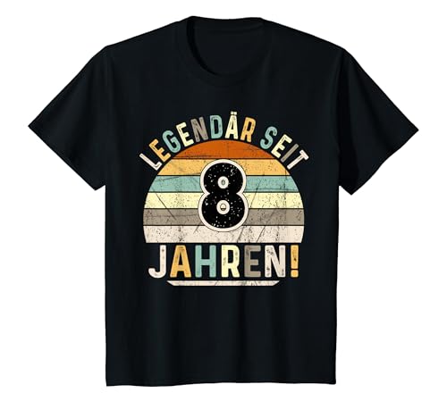 Kinder Legendär Seit 8 Jahren 8. Geburtstag Junge Mädchen Acht T-Shirt von ARTIPALATI Geschenke
