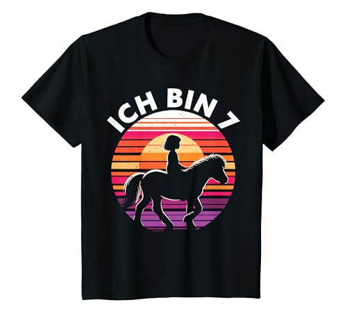 Kinder Pferd Geburtstag 7 Jahre Mädchen Reiten T-Shirt von ARTIPALATI Geschenke