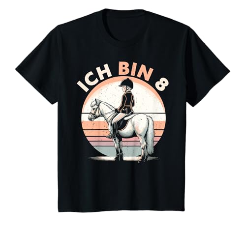Kinder Pferde Geburtstag Mädchen 8 Jahre Ich bin 8 T-Shirt von ARTIPALATI Geschenke