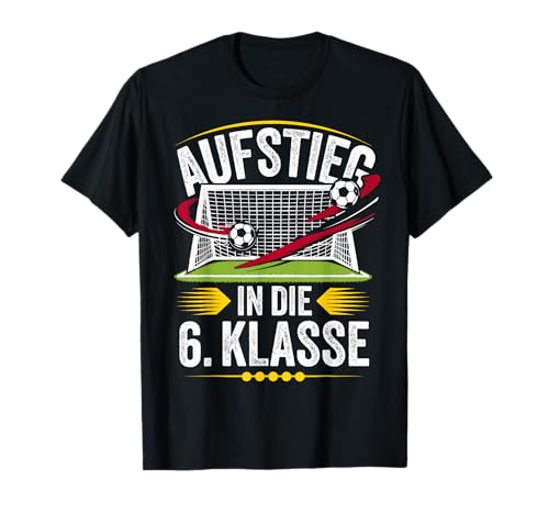 Aufstieg in die 6. Klasse Fußball Grundschüler Junge Jungs T-Shirt von ARTIPALATI