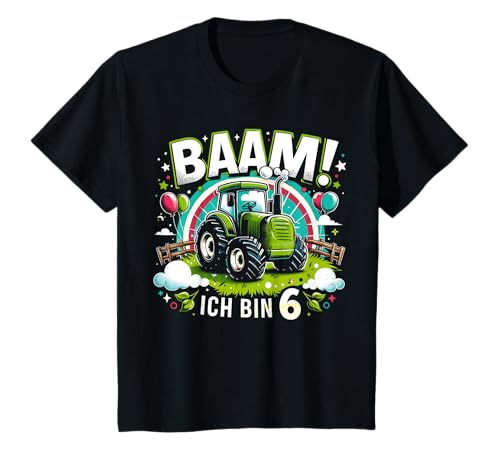 Kinder 6. Geburtstag Traktor 6 Jahre Landwirt Sechs Bauer Ich Bin 6 T-Shirt von ARTIPALATI