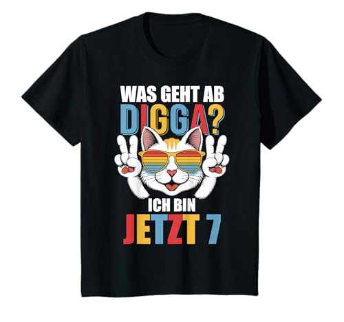 Kinder 7. Geburtstag Was Geht Ab Digga? Ich Bin Jetzt 7 Sieben T-Shirt von ARTIPALATI