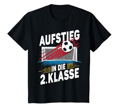 Kinder Aufstieg in die 2. Klasse Grundschüler Fußball Junge Jungs T-Shirt von ARTIPALATI