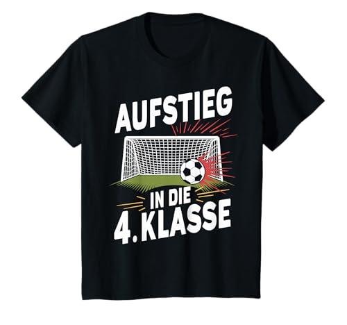 Kinder Aufstieg in die 4. Klasse Grundschule Junge Fussball Jungs T-Shirt von ARTIPALATI