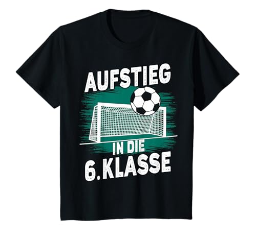 Kinder Aufstieg in die 6. Klasse Grundschule Fußball Junge Jungs T-Shirt von ARTIPALATI