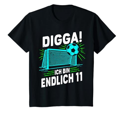 Kinder DIGGA! Ich Bin Endlich 11 Jahre 11. Geburtstag Fußball Junge T-Shirt von ARTIPALATI