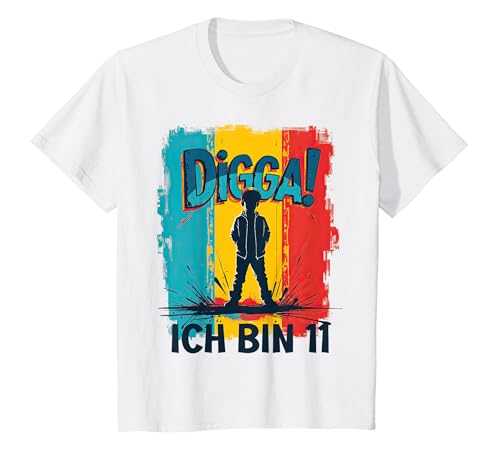 Kinder DIGGA! Ich bin 11 Elf Jahre 11. Geburtstag Junge T-Shirt von ARTIPALATI