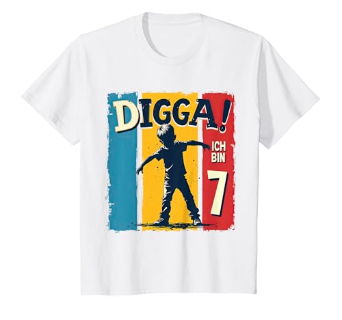Kinder DIGGA! Ich bin 7 Sieben Jahre 7. Geburtstag Junge T-Shirt von ARTIPALATI