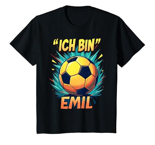 Kinder Emil Name Geburtstag Fußball Vorname Emil T-Shirt Kinder Emil Name Geburtstag Fußball Vorname Emil T-Shirt von ARTIPALATI