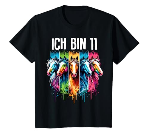 Ich bin 11 Pferde Mädchen Pferd Geburtstag 11 Jahre Reiten T-Shirt von ARTIPALATI