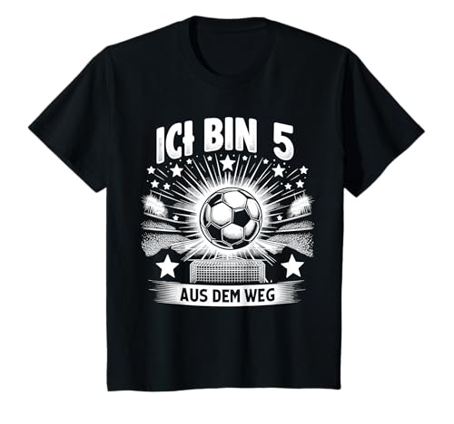 Kinder Ich bin 5 5. Geburtstag Junge Fünf Jahre Fußball Spieler T-Shirt von ARTIPALATI