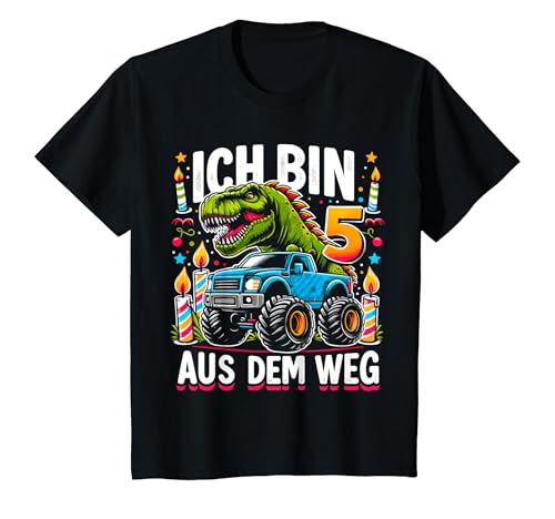 Kinder Ich bin 5 5. Geburtstag Junge Fünf Jahre Jungs T-Shirt von ARTIPALATI