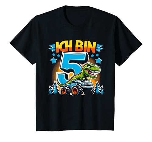 Kinder Ich bin 5 5. Geburtstag Junge Fünf Jahre Jungs T-Shirt von ARTIPALATI