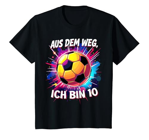 Kinder Junge Fußball Geburtstag 10 10. Geburtstag Fussball Jungs T-Shirt von ARTIPALATI