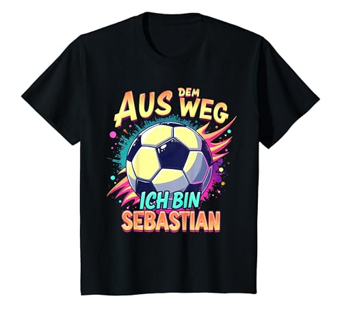 Kinder Name Sebastian Fußball Ich Bin Sebastian Geburtstag T-Shirt von ARTIPALATI
